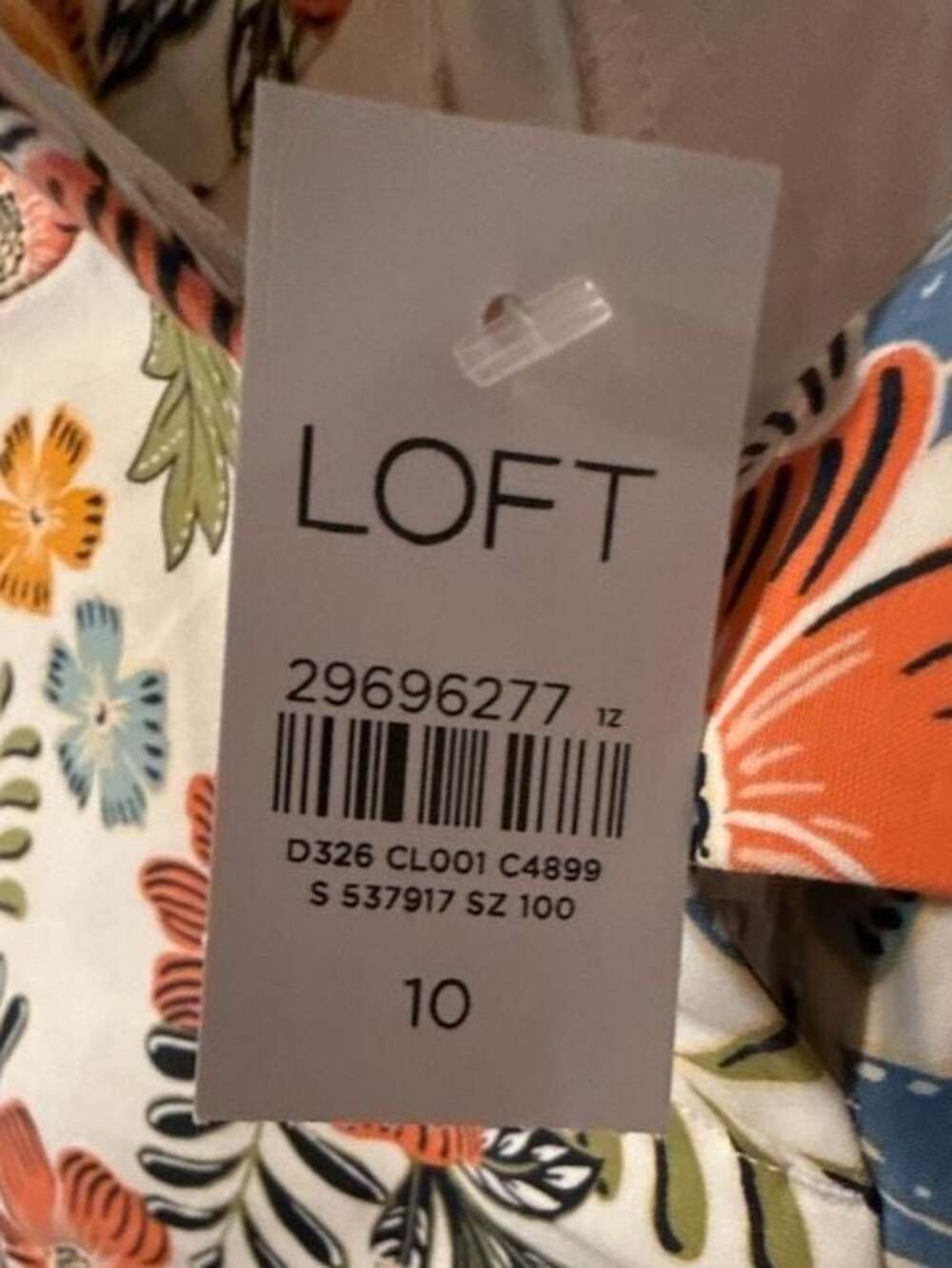 LOFT Riviera Floral Print Mid Rise Shorts Sz 10 4” Inseam Cotton Blend Chino NWT - Picture 13 of 15
